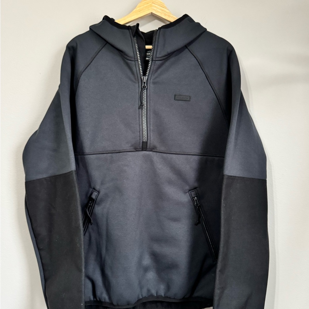 NWT Filson Granite Spire Fleece Hooded Half-Zip Pullover Jacket Wind-Resistant